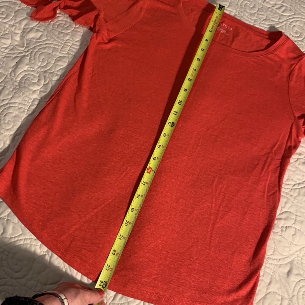 Talbots tie sleeve tee - Picture 6 of 8